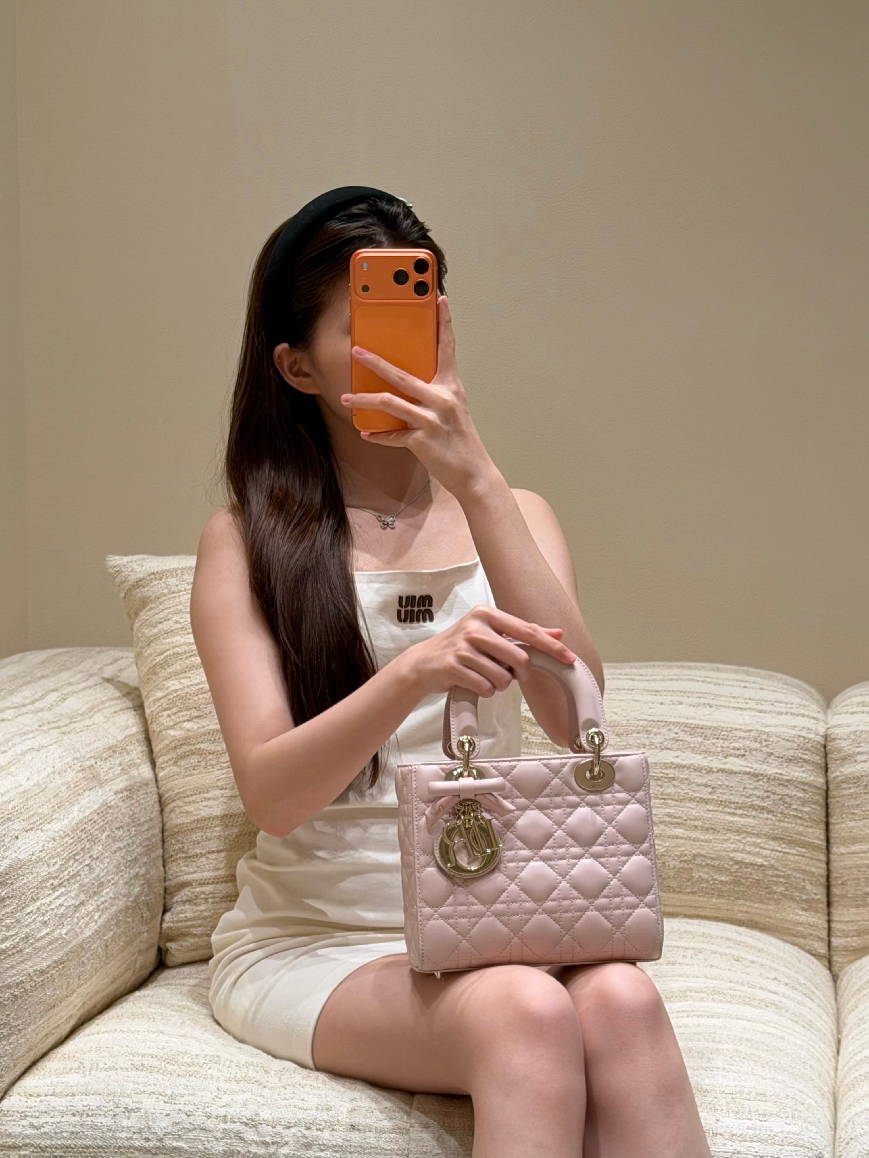 디올 레이디 디 보우 시리즈 핑크