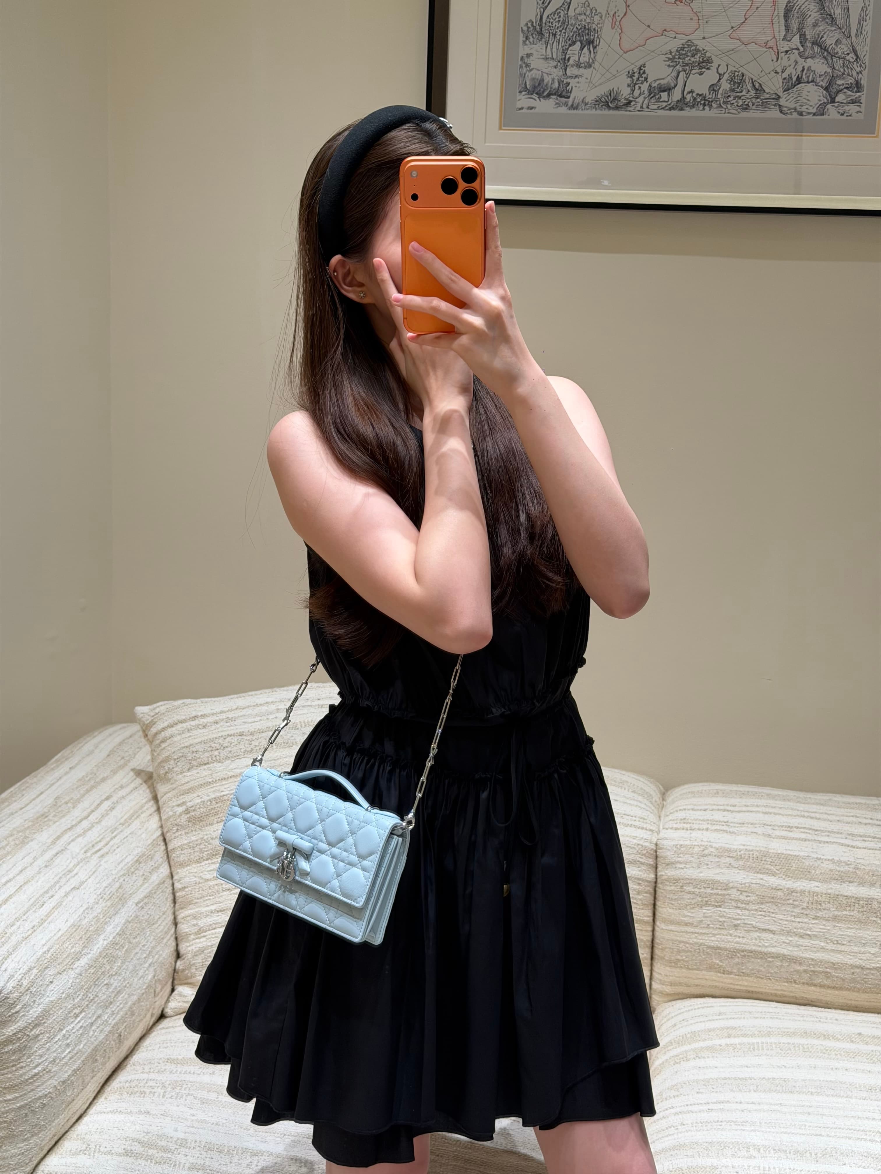 디올 버터플라이 매듭 WOC