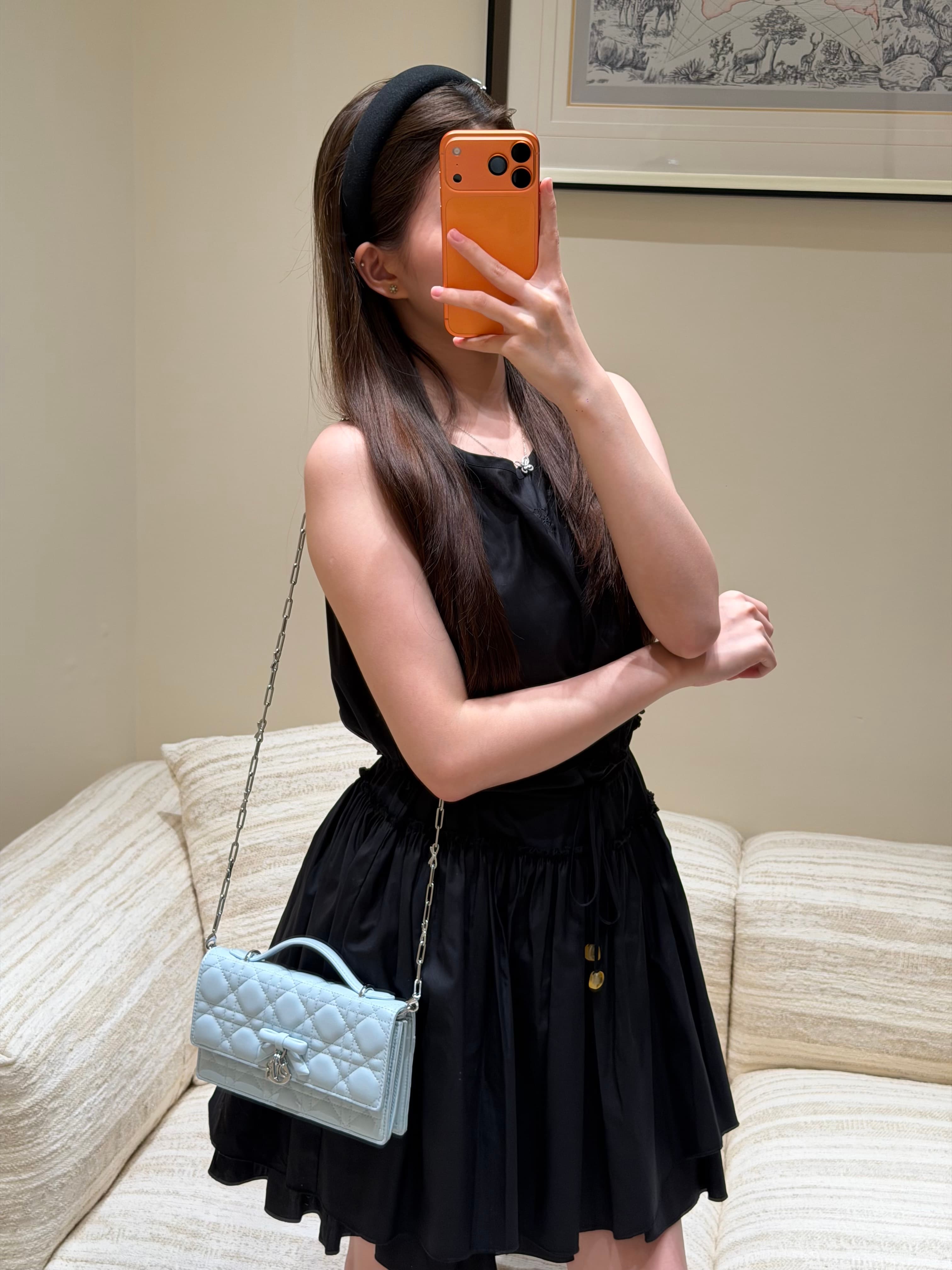 디올 버터플라이 매듭 WOC