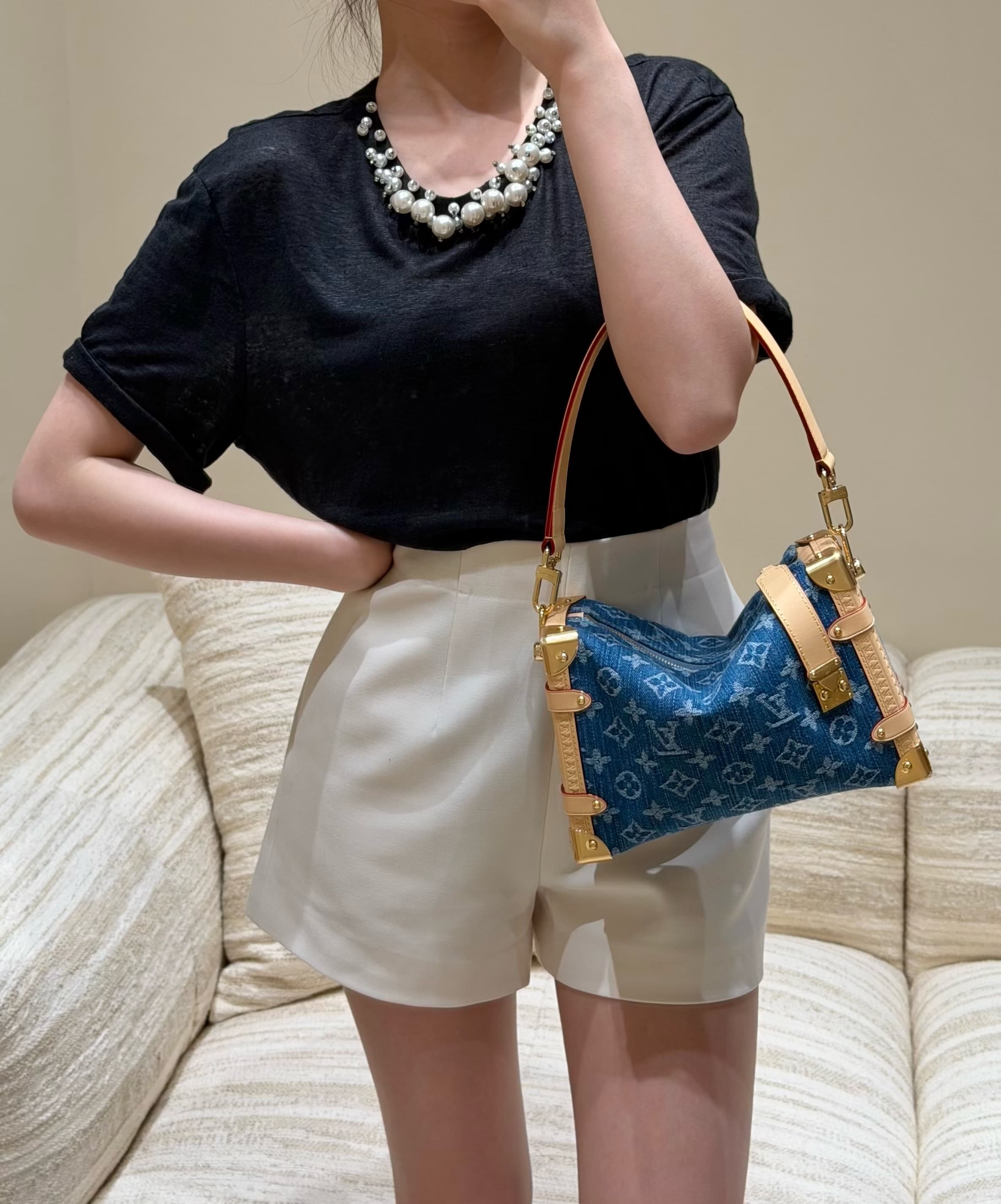 루이비통 사이드 트렁크 (데님)