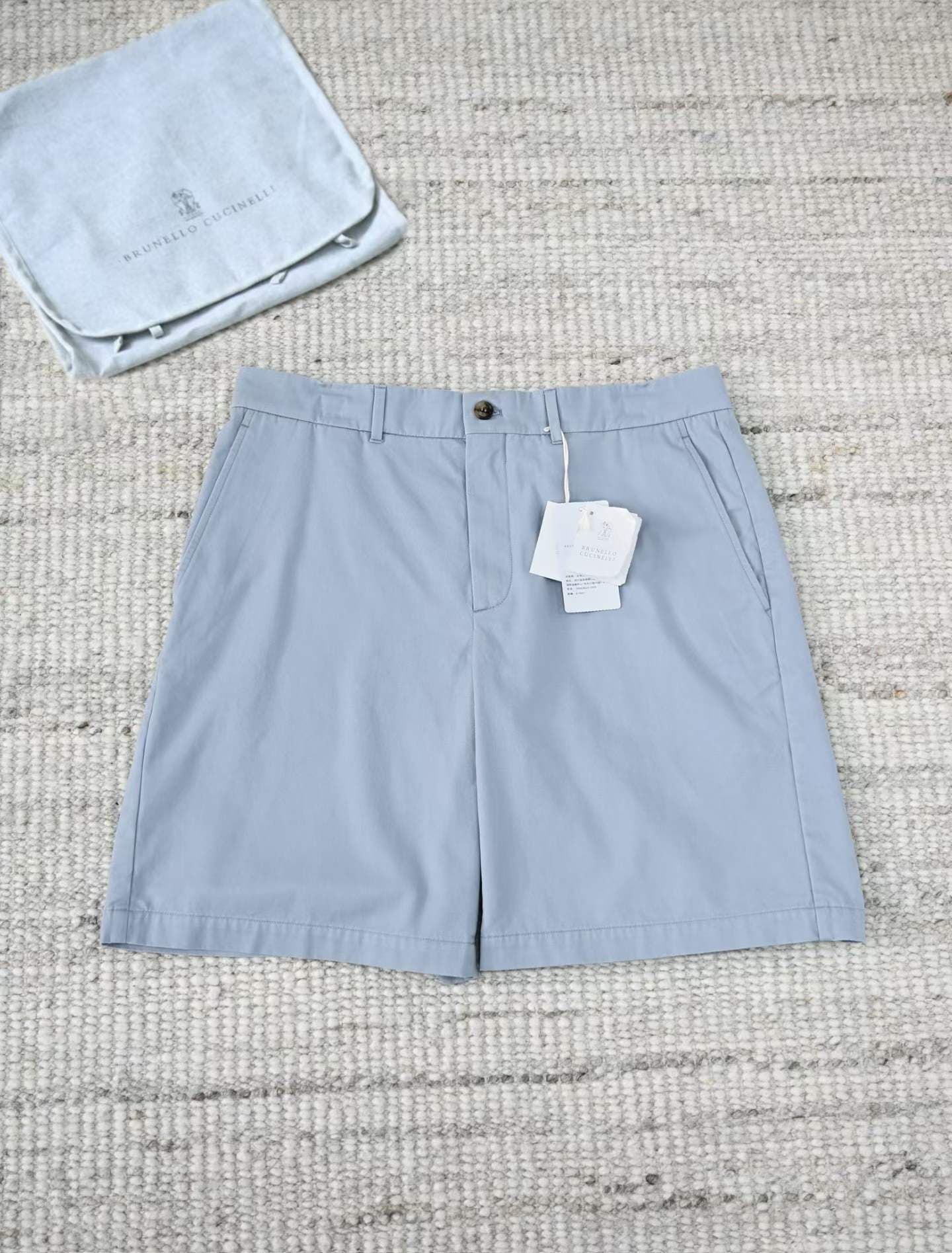 브루넬로 쿠치넬리 순면 미니멀 숏팬츠