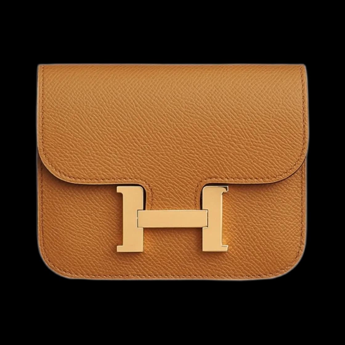 에르메스 콘스탄스 슬림 지갑 앱송 & 골드 하드웨어 토피