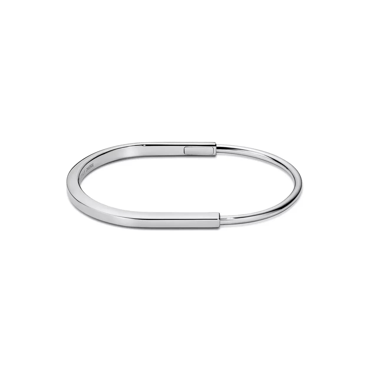티파니 락 네로우 뱅글 화이트골드
